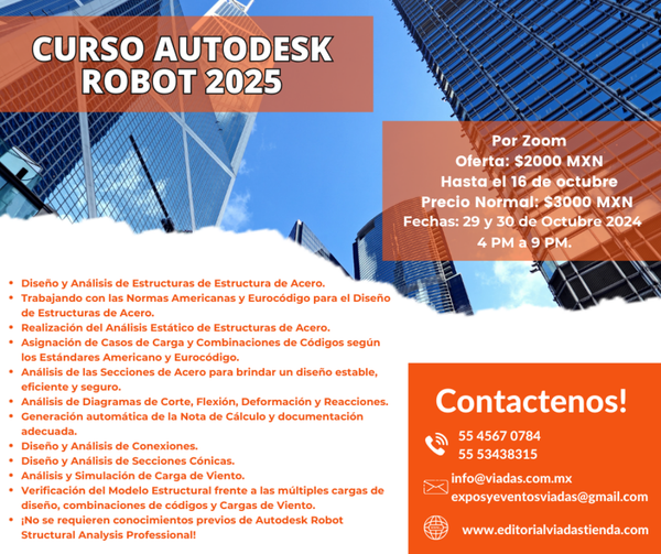 Taller: Curso de Autodesk Robot para Estructuras en Acero.